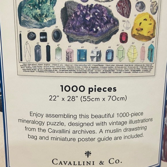 Cavallini & Co. Mineralogy & Wildflower Vintage (1,000 piece) puzzles - Picture 3 of 7